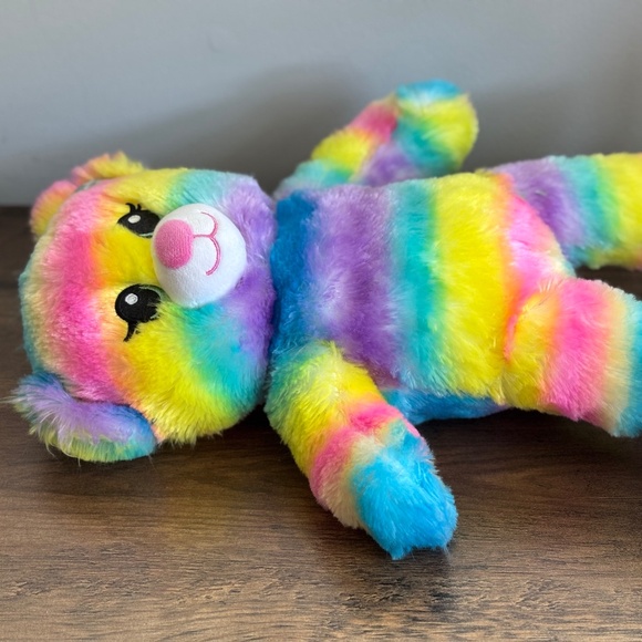 BABW Build a Bear Workshop RAINBOW BEAR Stripe Sparkle Plush Stuffed Toy SHIRT - Picture 9 of 15